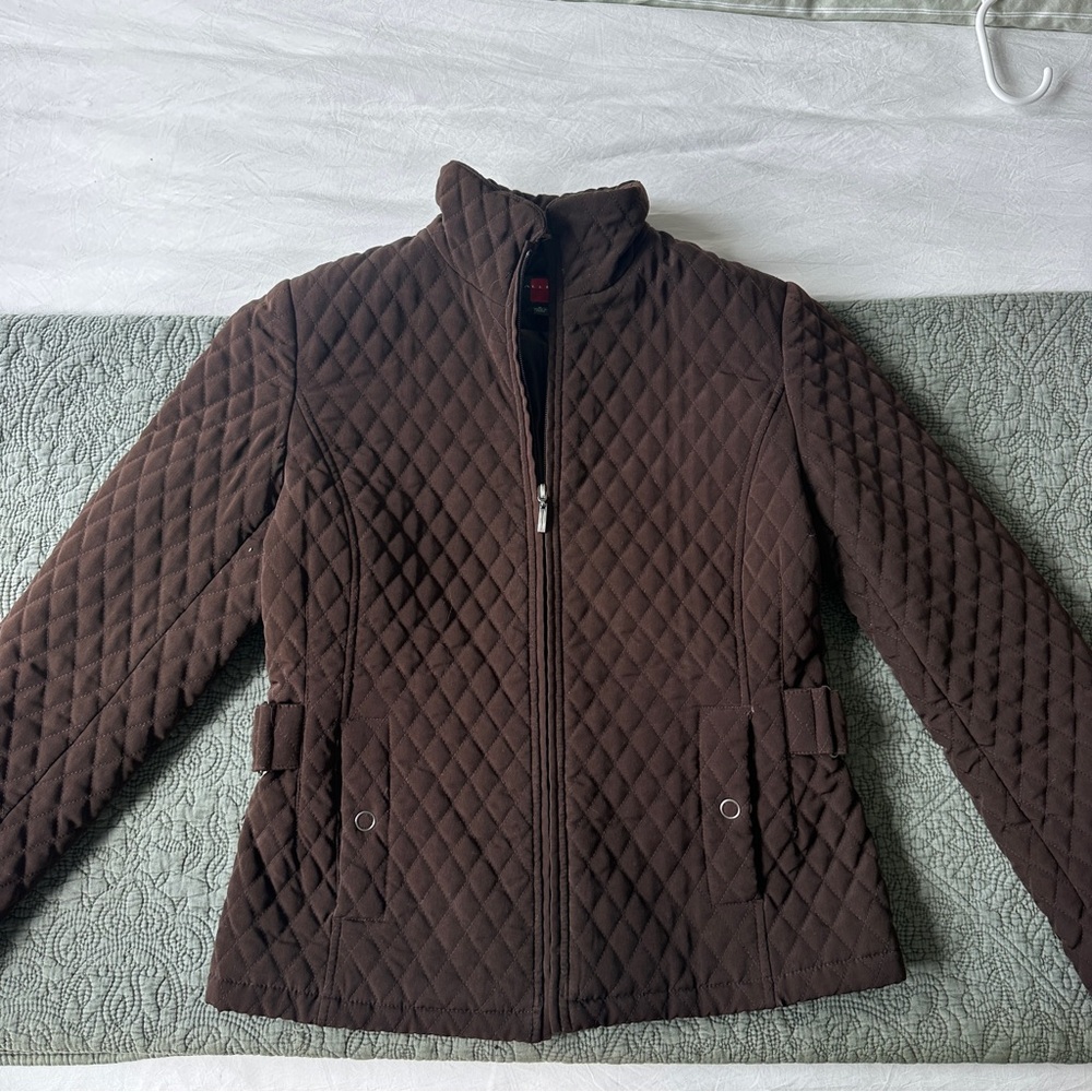 Gallery Brown Quilted Puffer Jacket